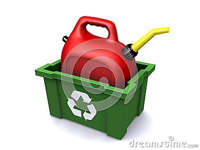 Recycled Gas Can Stock Photo