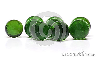 Recycled Glass Marbles Stock Photo