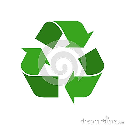 Recycled elements green graphic symbol Cartoon Illustration