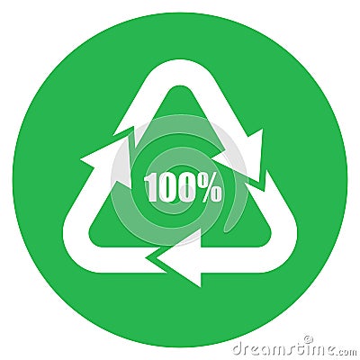 Recycled material vector icon Vector Illustration