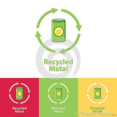 Recycled metal icon Vector Illustration