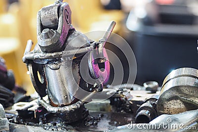 Recycled metal steel Robots Editorial Stock Photo