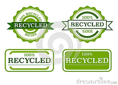 Recycled stamps Vector Illustration