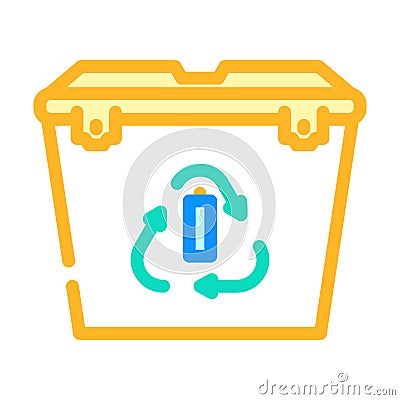 recycling battery color icon vector illustration Vector Illustration