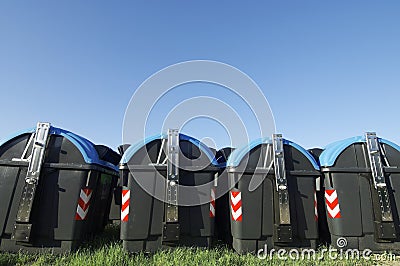 Recycling bins Stock Photo