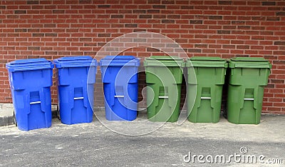 Recycling bins Stock Photo