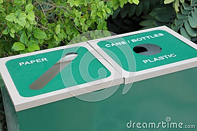 Recycling bins Stock Photo