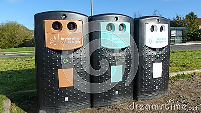 Recycling Bins Stock Photo