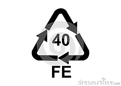 Recycling Code 40 Stock Photo