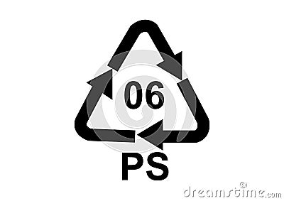 Recycling Code 06 Stock Photo