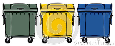 Recycling containers Vector Illustration