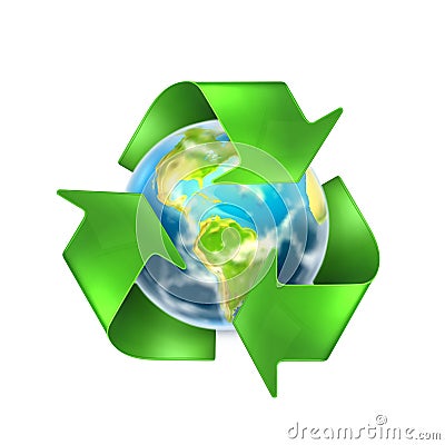 Recycling Earth Vector Illustration