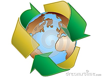 Recycling earth Vector Illustration