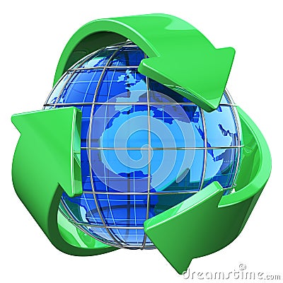 Recycling and environment protection concept Stock Photo