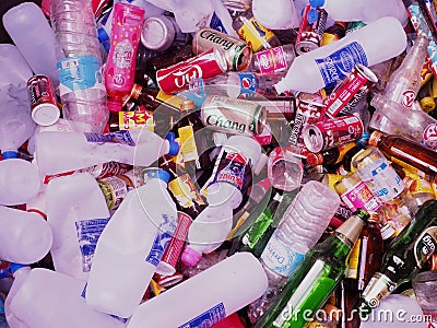 Recycling garbage and reusable waste. Editorial Stock Photo