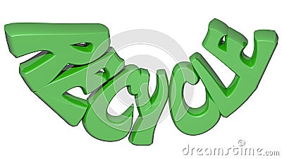 Recycling icon green Stock Photo