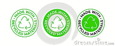 Recycling icon, made of recycled material package sign, vector. Recycling plastic bag or biodegradable and eco safe and bio Vector Illustration