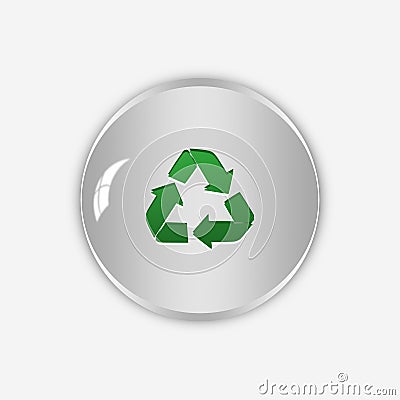 Recycling icon,sing,3D illustration Cartoon Illustration