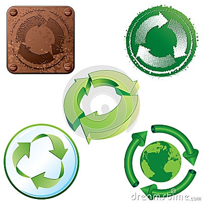 Recycling icons Vector Illustration