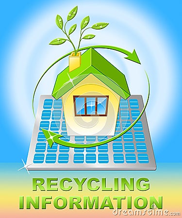 Recycling Information Displays Earth Friendly 3d Illustration Stock Photo