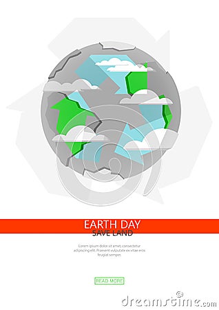 Recycling, non-waste production, environmentally friendly, care of the planet, flat design. Earth day. Vector Illustration