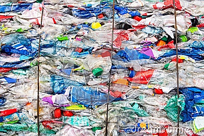 Recycling plastic and save the Earth Stock Photo