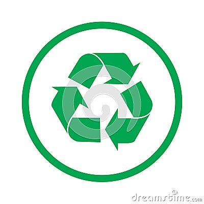 Recycling Symbols Plastic Recycling Symbols Recycling icon on white background vector Vector Illustration