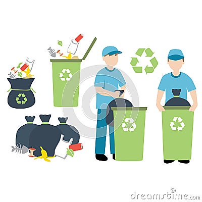 Recycling trash Vector Illustration