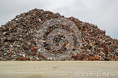 Recycling yard for Metal and Iron Stock Photo