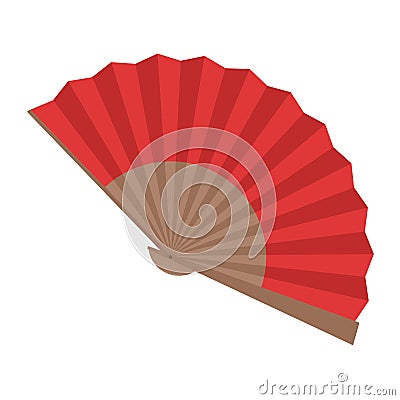 Red abanico illustration Vector Illustration