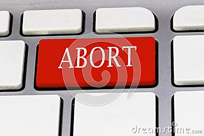 Red Abort Key on a Keyboard Stock Photo