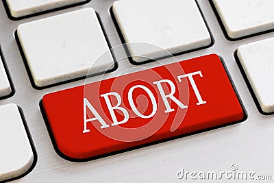 Red Abort Key on a Keyboard Stock Photo