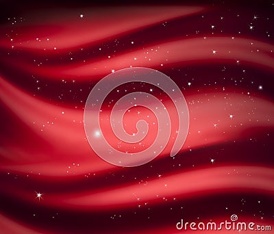 Red Abstract Christmas Stars Background Stock Photo