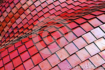 Red Abstract Grid Mesh Background Stock Photo