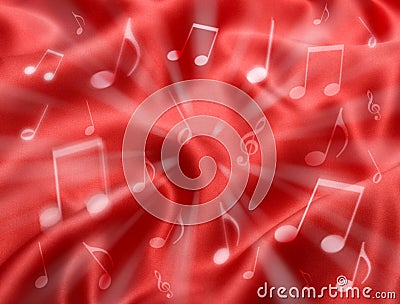 Red Abstract Music Background Stock Photo