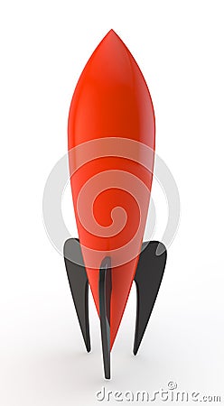 Red abstract rocket Stock Photo