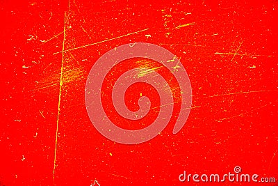 Red abstract scratched background. Vignette. Grunge texture. Stock Photo