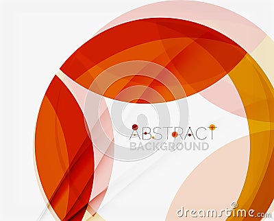 Red abstract shapes background for your message Vector Illustration