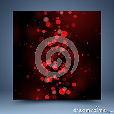 Red bokeh abstract background Vector Illustration