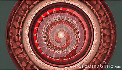 Red abstract vector circle mosaic background Stock Photo