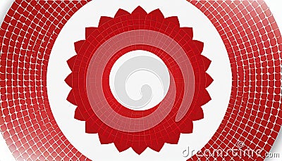 Red abstract vector circle mosaic background Stock Photo