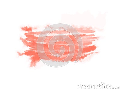 Red abstract watercolor spot. Vector illustration, isolated on white. Vector Illustration