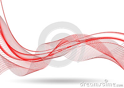 Red abstract wave wallpaper modern design with copy space. Vector illustration Vector Illustration