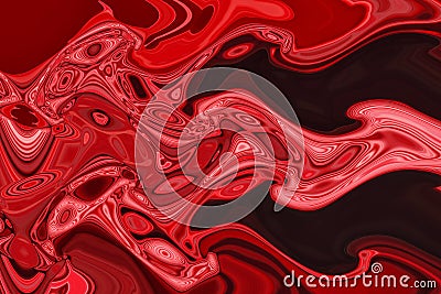 Red abstract waves. Monochrome futuristic background Stock Photo