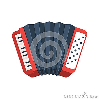 Red accordion icon Vector Illustration