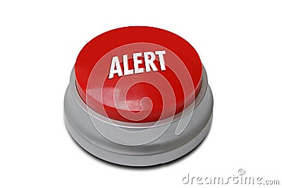 Red Alert Button Stock Photo