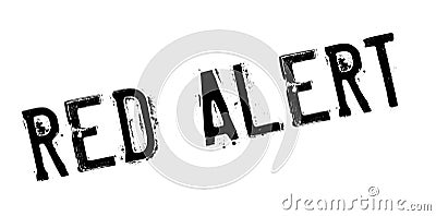 Red Alert rubber stamp Stock Photo