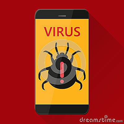 Red alert warning of spam data, insecure connection, scam, virus. Stock Photo