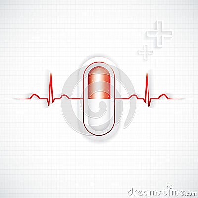 Red alternative medication concept Vector Illustration