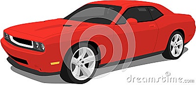 Dodge Challenger Vector Illustration